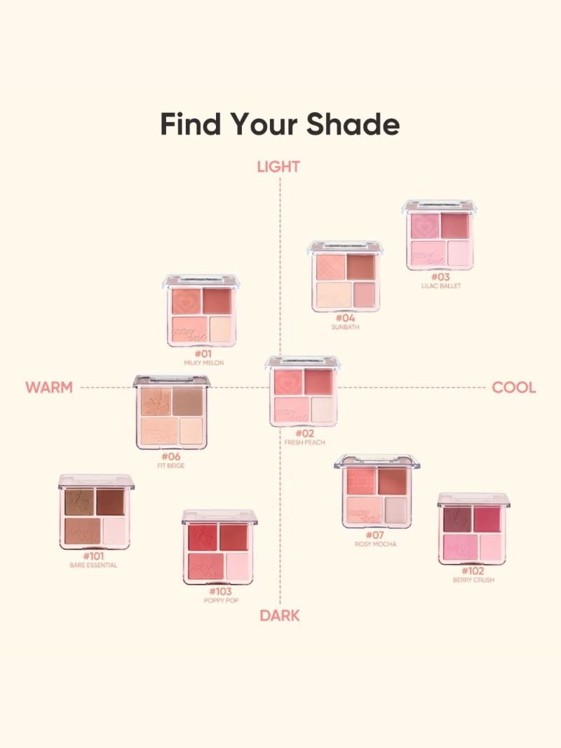 Bảng Má Hồng Và Bắt Sáng Judydoll Blush & Highlight Palette