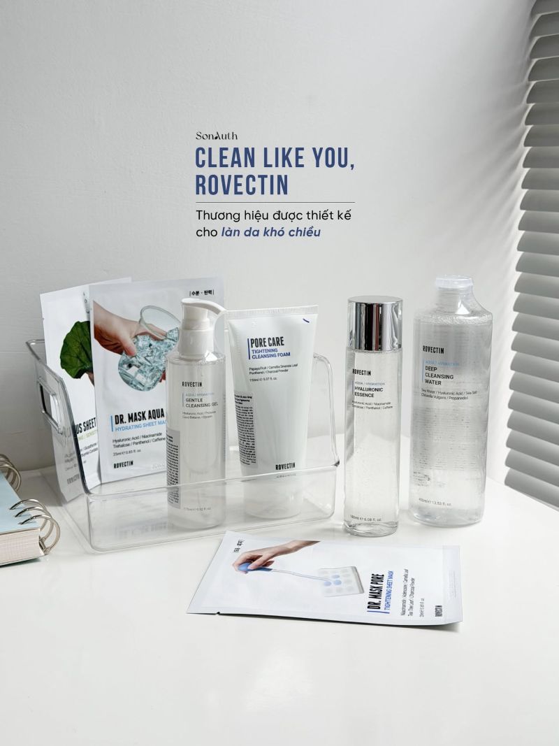 Gel Rửa Mặt Dưỡng Ẩm Rovectin Aqua Gentle Cleansing Gel