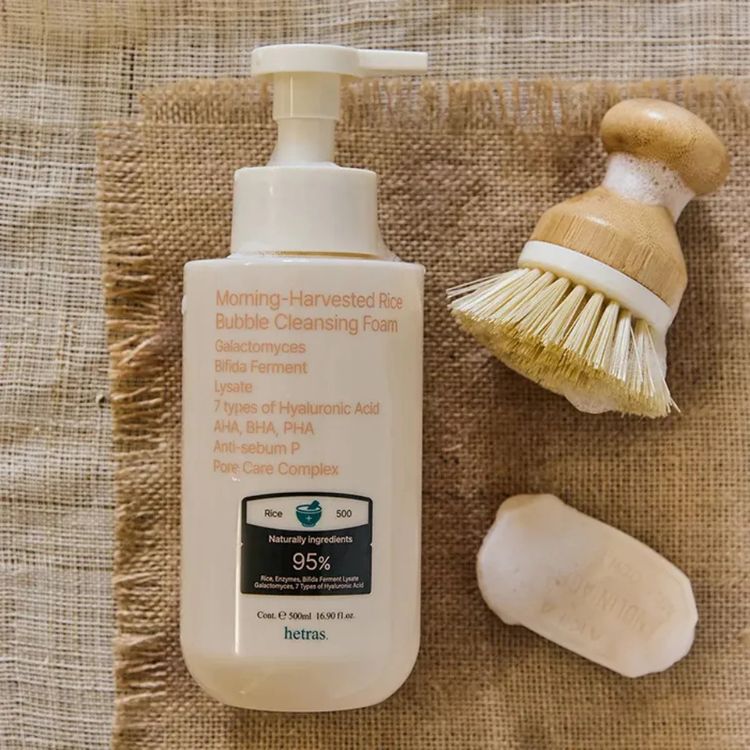 Hetras Morning-Harvested Rice Bubble Cleansing Foam