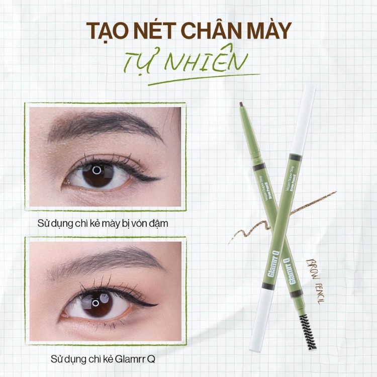 Glamrr Q Vegan Super Stay Brow Pencil