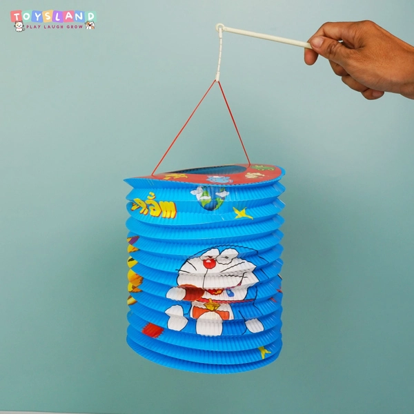 Đèn lồng Trung thu giấy màu xanh dương