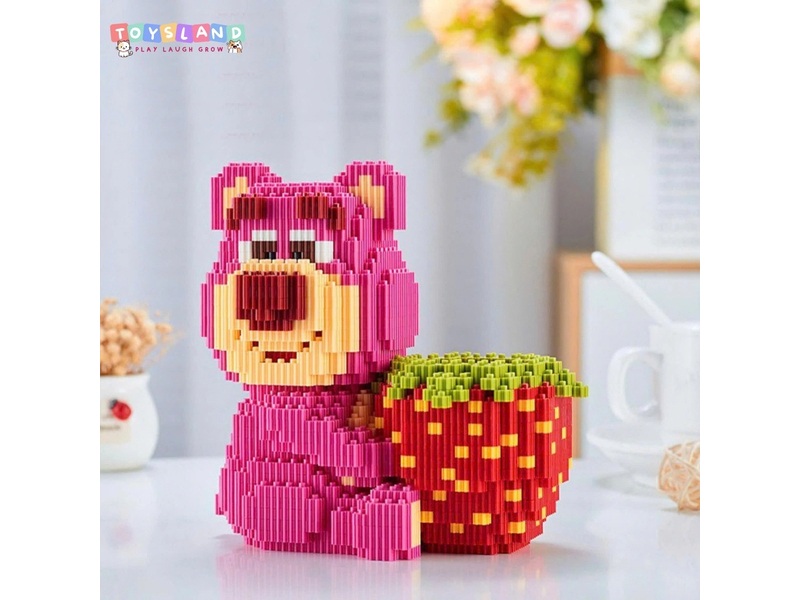 Hộp logo ráp gấu dâu đựng bút viết xinh xắn nhà Toysland