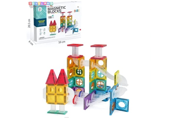 Hộp xếp hình nam châm trượt banh 118 miếng Toysland