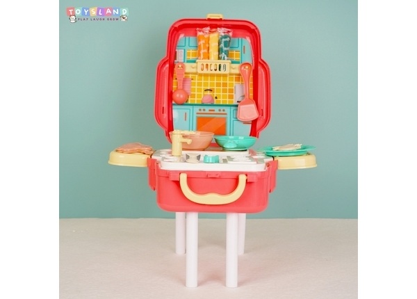 Hộp vali balo bếp đất sét làm thức ăn rau củ 3 in 1 Toysland