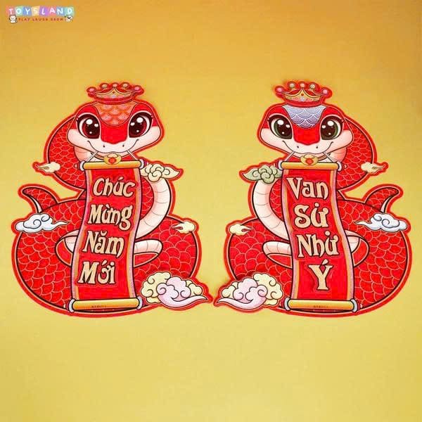 Miếng dán cửa Tết