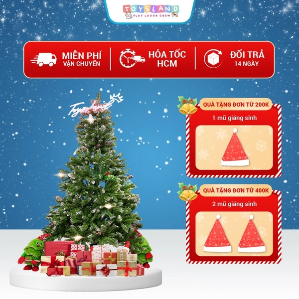Toysland hiện có sẵn Cây thông cao 1.8m, ba mẹ có thể mua ngay tại đây.