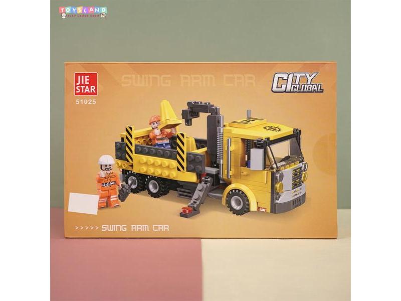 Hộp logo ráp xe công trình tải cẩu được các bé trai yêu thích tại Toysland