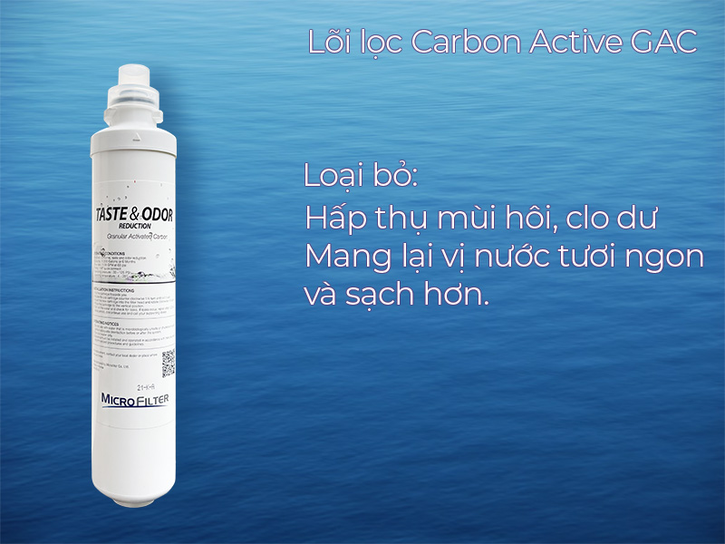 Lõi lọc Carbon Active (GAC) trong máy lọc nước UF - Khử mùi, cải thiện vị nước