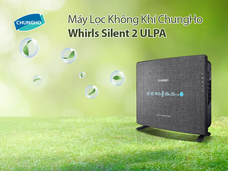Máy lọc không khí ChungHo Whirls Silent 2 ULPA - Màng lọc ULPA, hoạt động êm ái, cho phòng ngủ