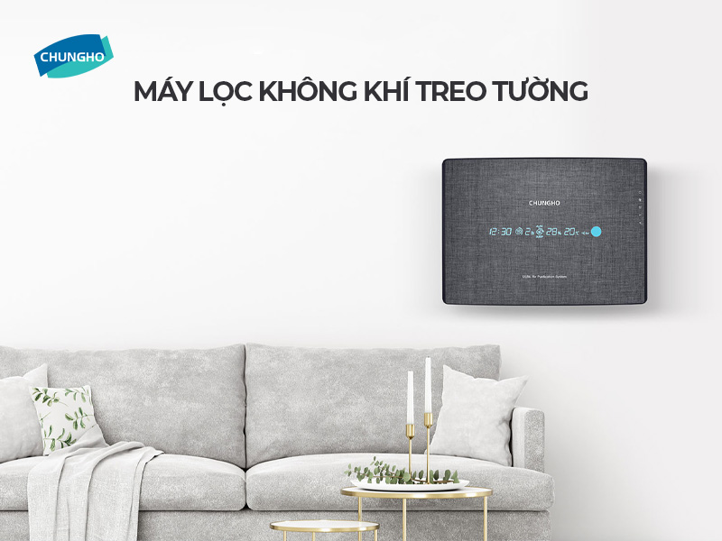 Máy lọc không khí treo tường ChungHo - Thiết kế hiện đại, tiết kiệm diện tích