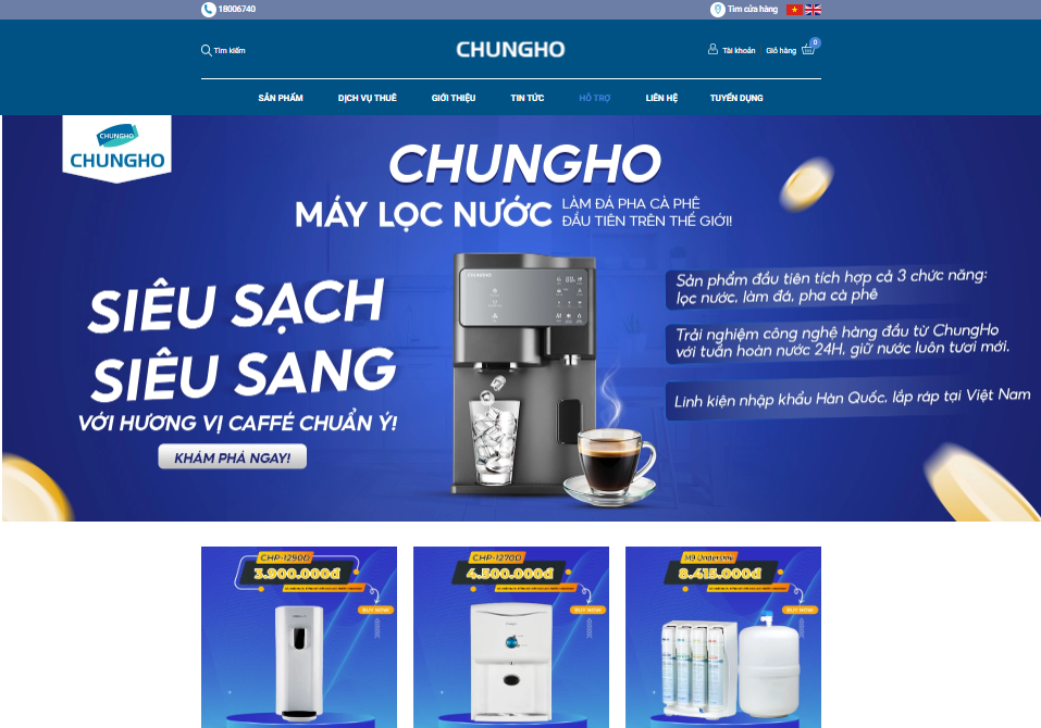 website chính hãng ChungHo Việt Nam