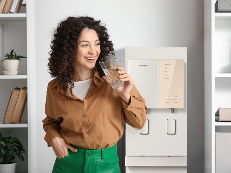 Máy lọc nước nóng lạnh ChungHo Digital Meta - Màn hình kỹ thuật số, công suất lớn, tự động làm sạch