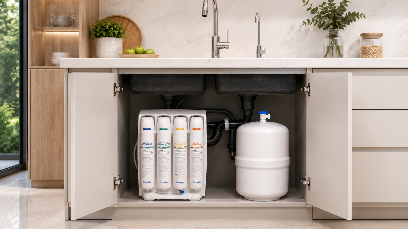 Máy lọc nước ChungHo M9 Undersink, lắp cho tủ bếp, nhập khẩu Hàn Quốc
