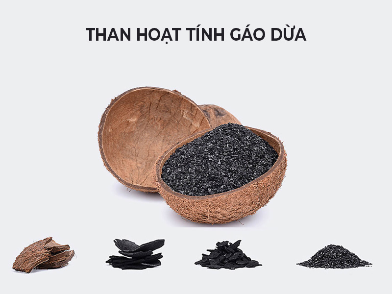 Nguyên liệu sản xuất than hoạt tính: than bitum, gỗ, gáo dừa