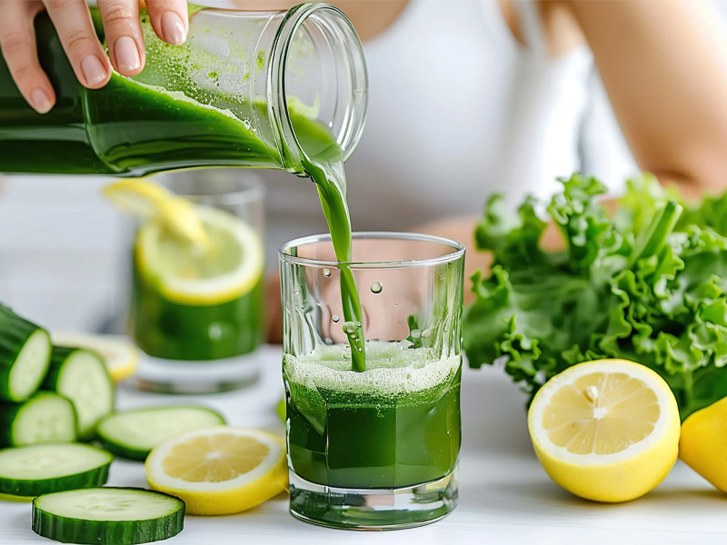Nước ép rau xanh: cần tây, cải xoăn, rau bina - Thanh lọc cơ thể, tốt cho thận