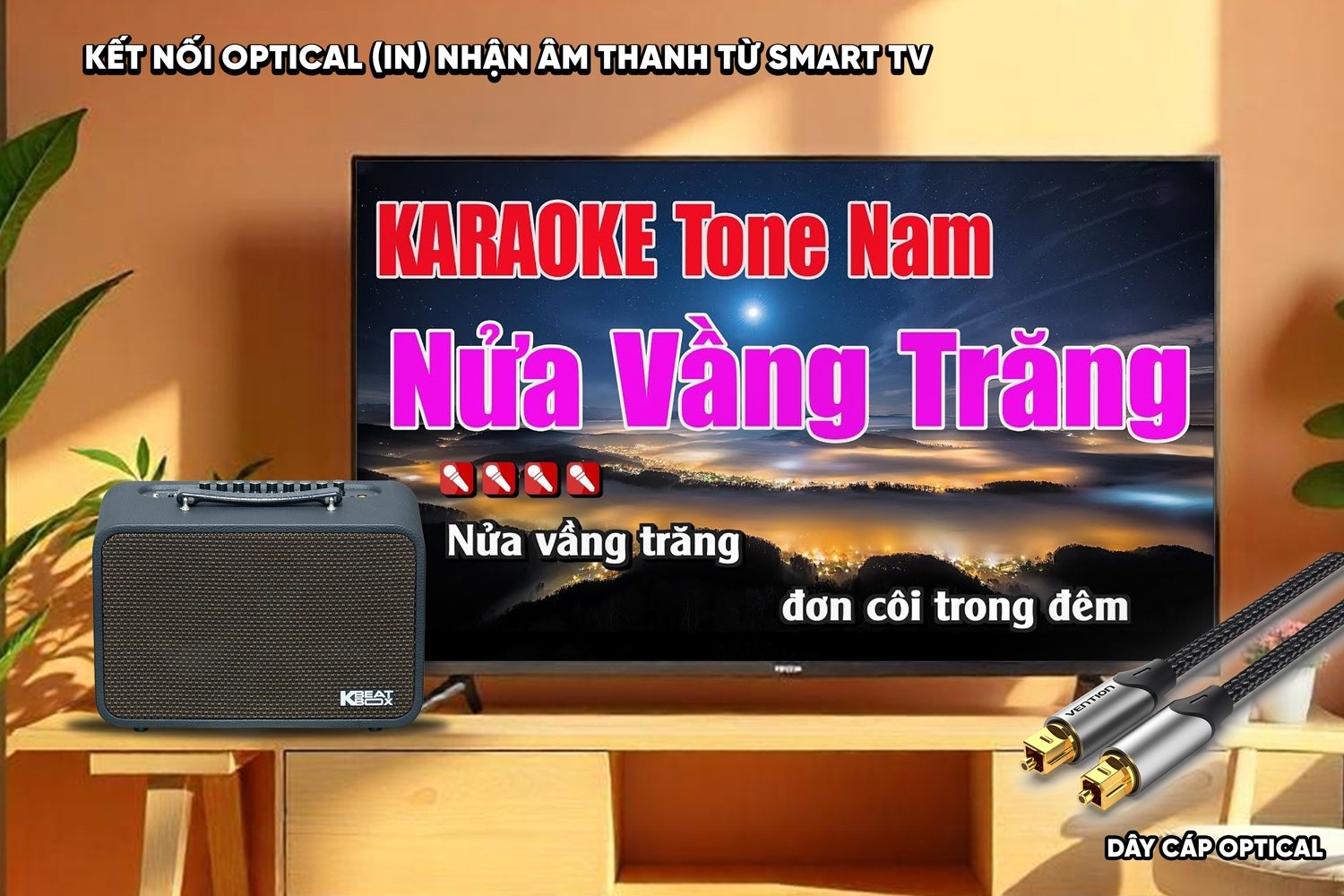 Kết nối đa dạng – Tương thích Smart TV của loa acnos cs160pro