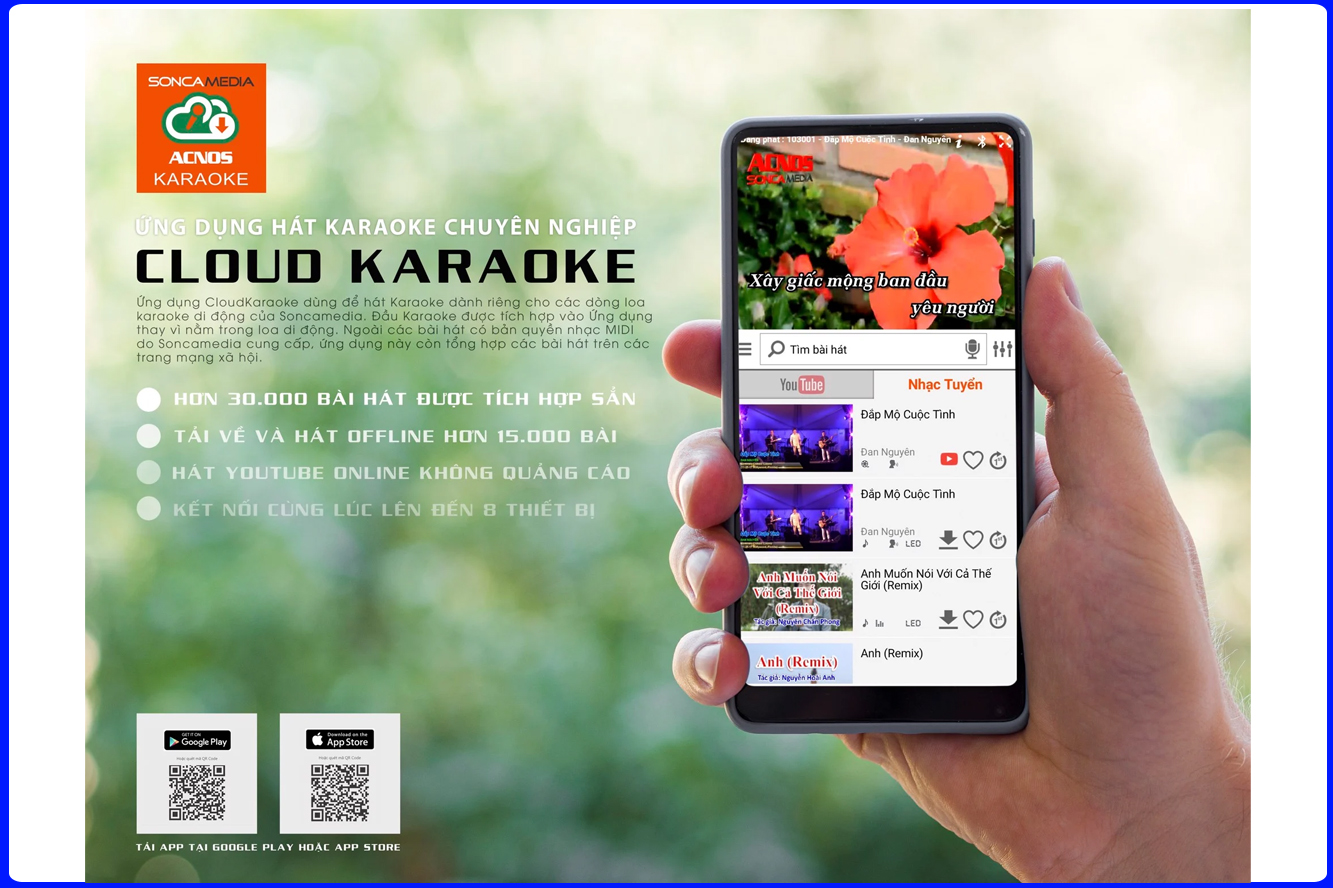 Loa Karaoke ACNOS CS251V kết nối App Karaoke