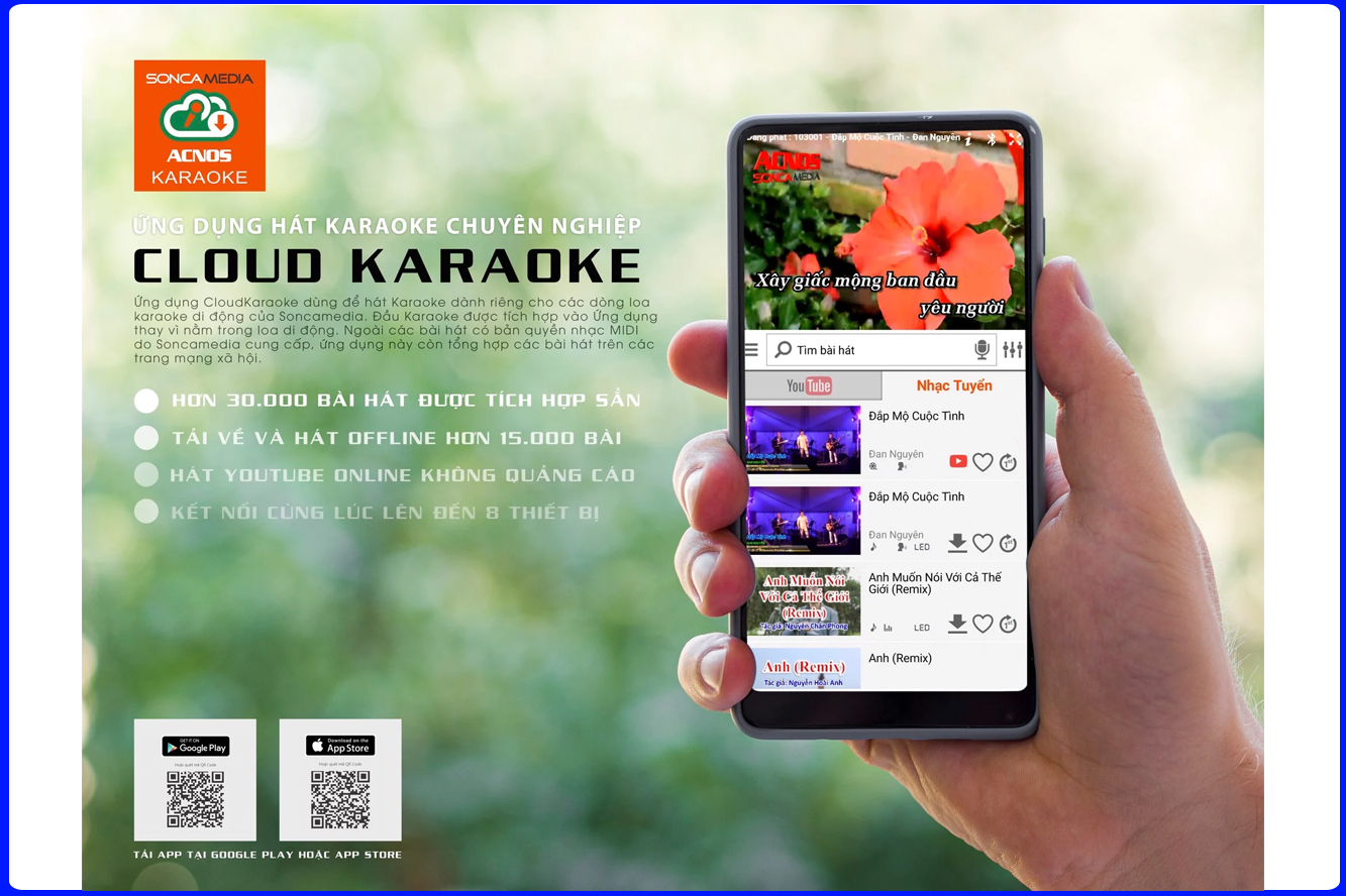 Loa karaoke acnos cs550 luxury kết nối app karaoke