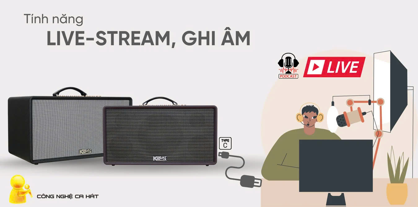 Loa Karaoke ACNOS FLAC 36 Soundcard chất lượng cao – Livestream dễ dàng