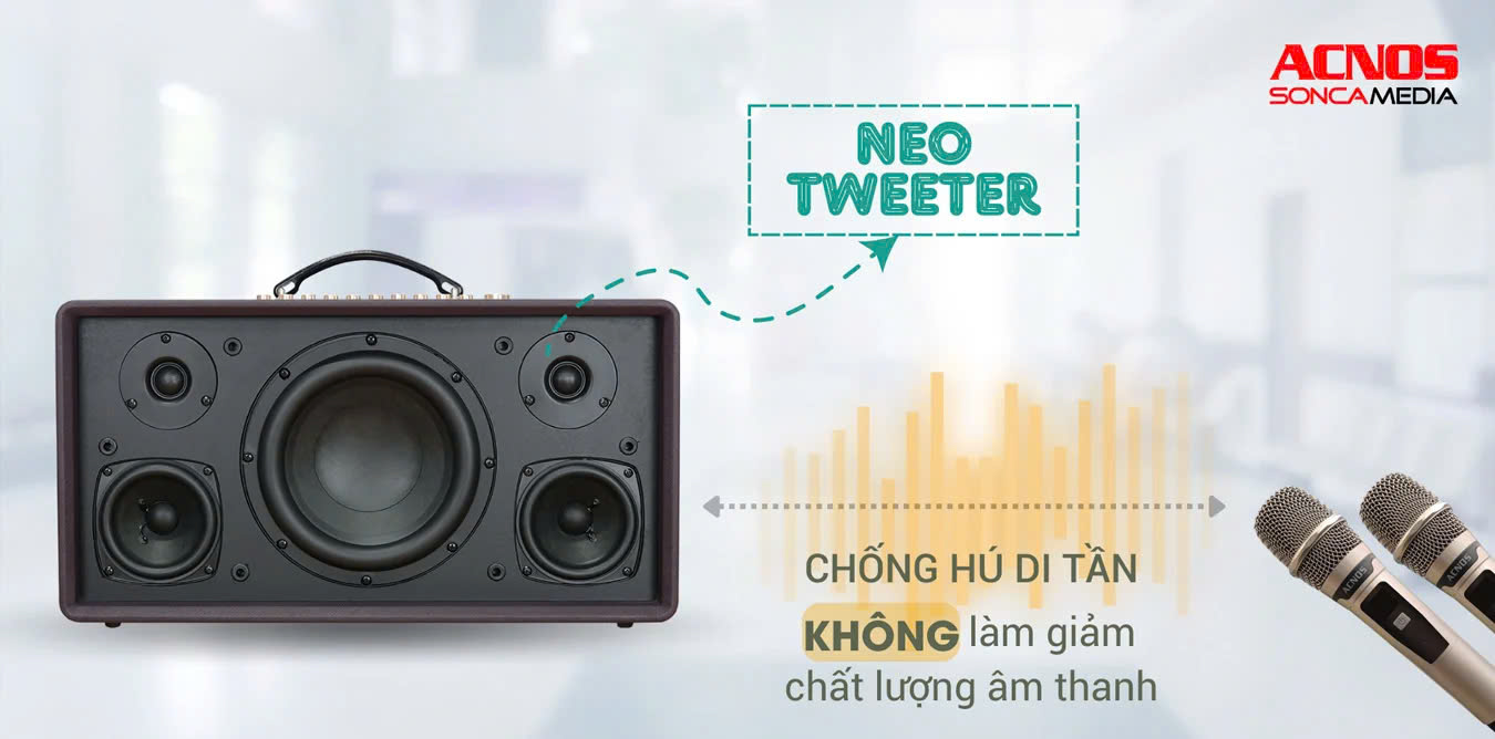 Loa Karaoke ACNOS FLAC 36 Chống hú di tần và nâng cấp âm thanh