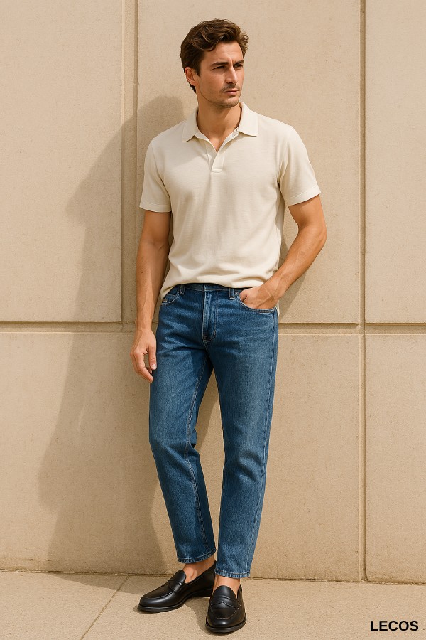 Phối giày loafer với quần jean năng động