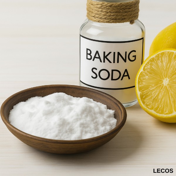 Baking soda để xử lý vết dầu mỡ khi vệ sinh balo da