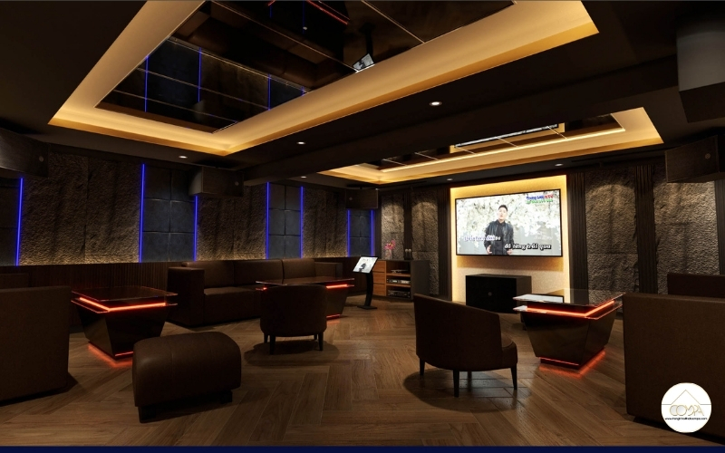 MẪU THIẾT KẾ PHÒNG KARAOKE GIA ĐÌNH ĐẸP ẤN TƯỢNG NHẤT 2025