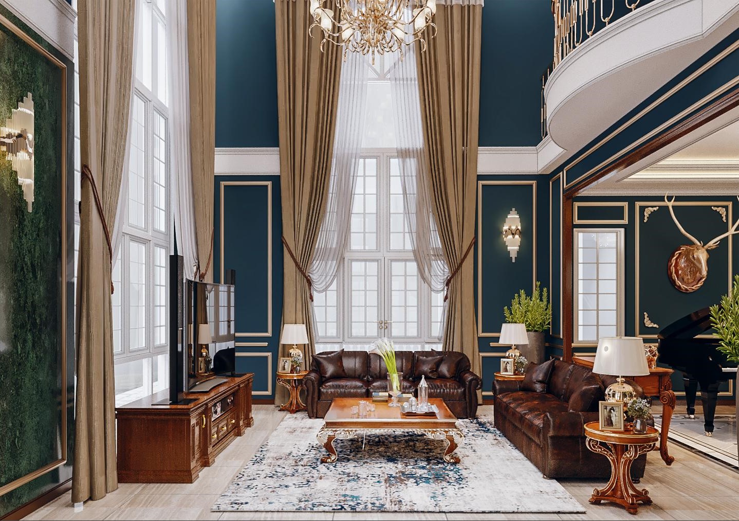 Vẻ đẹp tinh tế và sang trọng hiện diện trong từng đường nét của phòng khách Sol Villa.