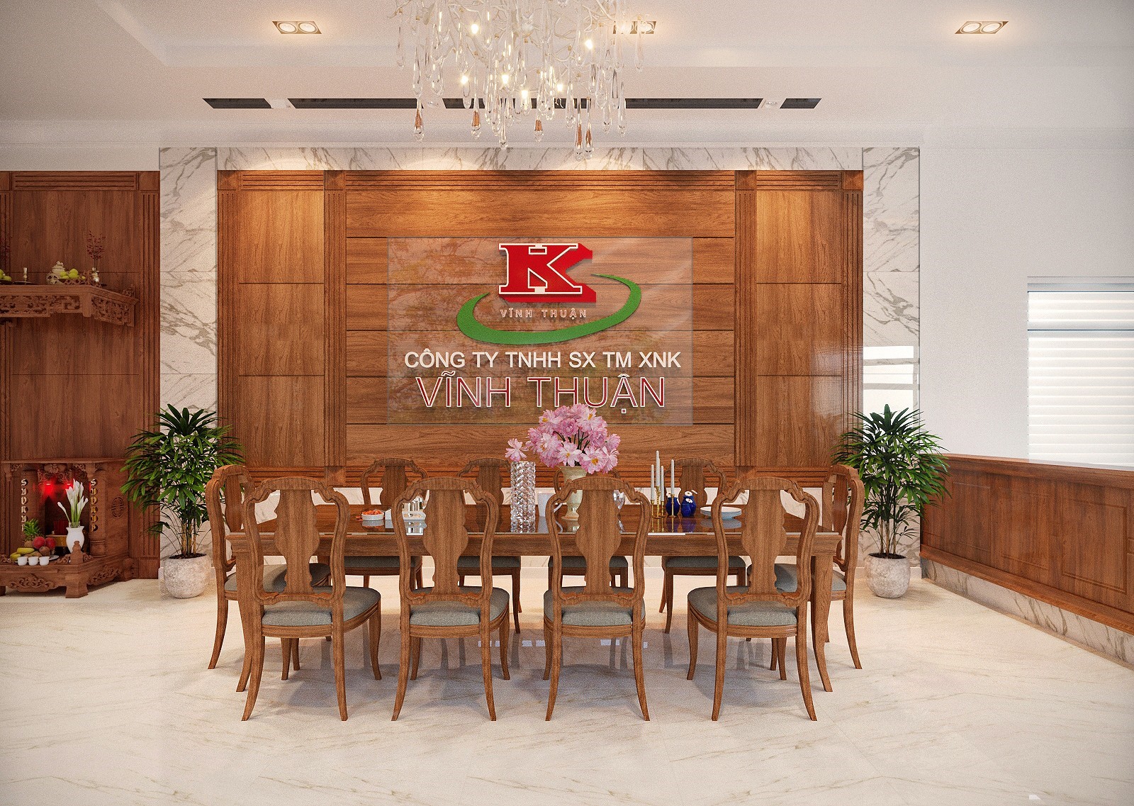 Sảnh tiếp tân sang trọng, thanh lịch