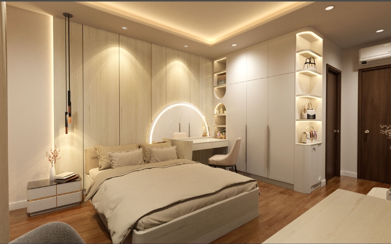 Ánh sáng vàng ấm mang lại cảm giác ấm áp, thư giãn và riêng tư