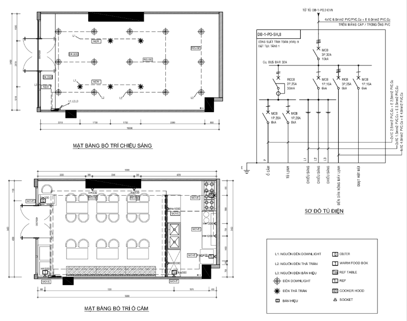 Bản vẽ thiết kế nhà hàng nướng Hàn Quốc