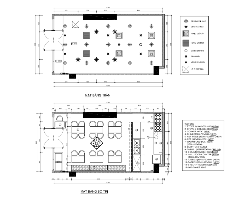 Bản vẽ thiết kế nhà hàng nướng Hàn Quốc