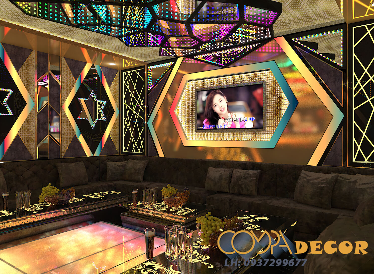 Hình ảnh phòng Karaoke đã thi công