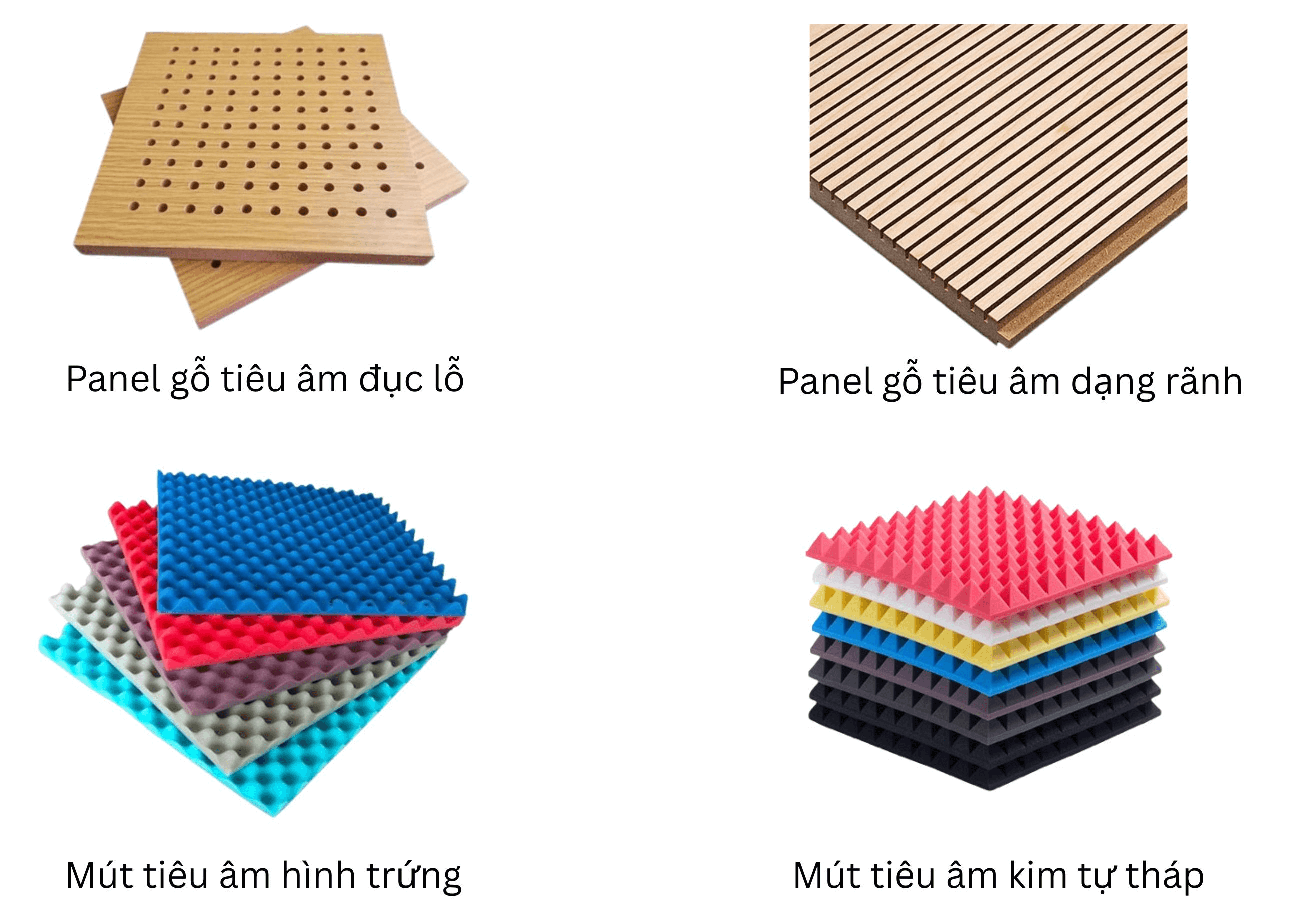 Các vật liệu tiêu âm thường dùng