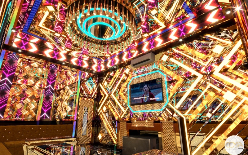Mẫu thiết kế phòng karaoke đẹp phong cách hiện đại