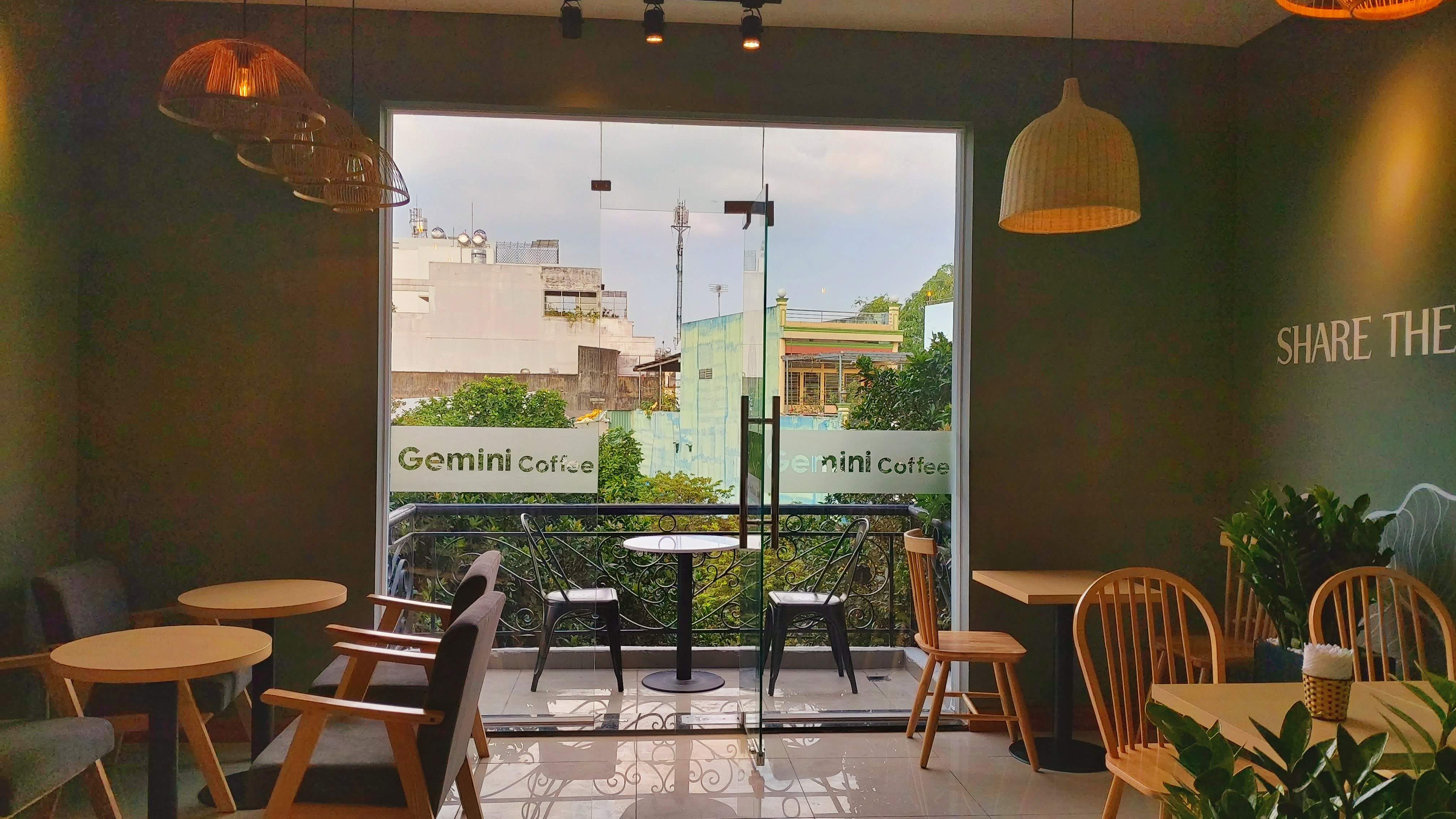View quán tuyệt vời của quán Gemini Coffe.