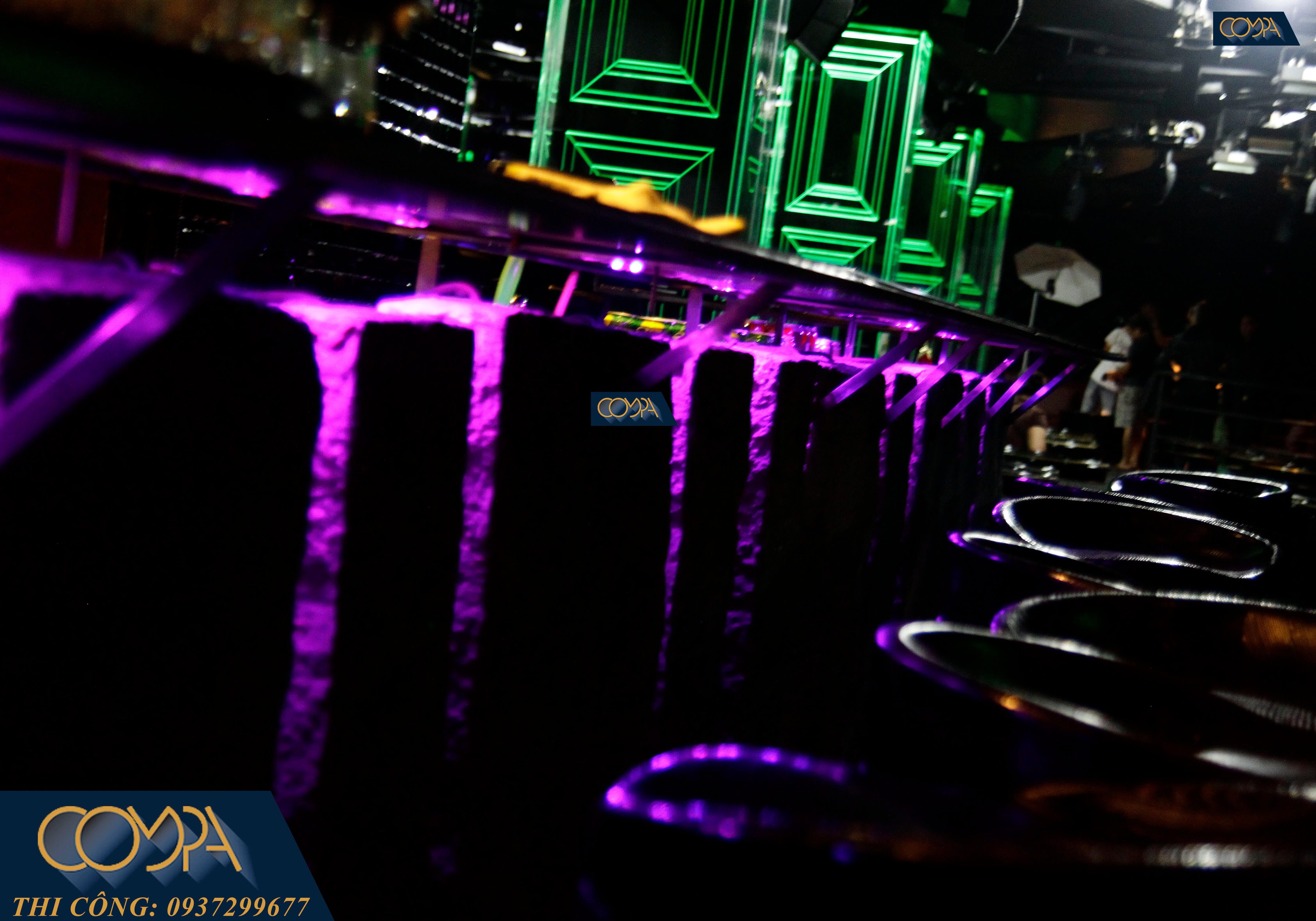 Hình ảnh chi tiết nội thất thi công quán Bar Atica