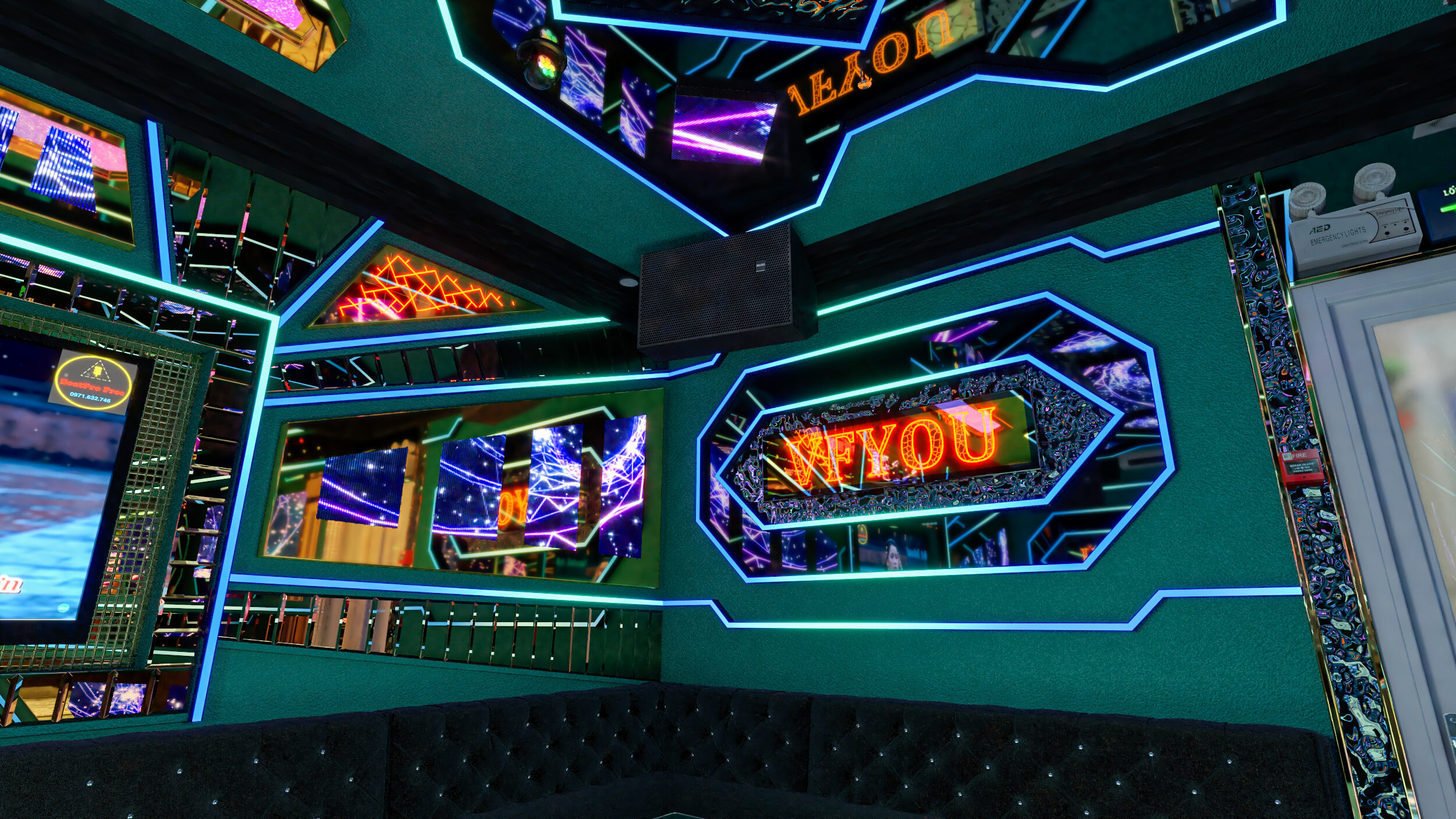 Hệ thống LED lập trình kết hợp modul trần nhiều lớp – tạo hiệu ứng ánh sáng chuyển động độc đáo