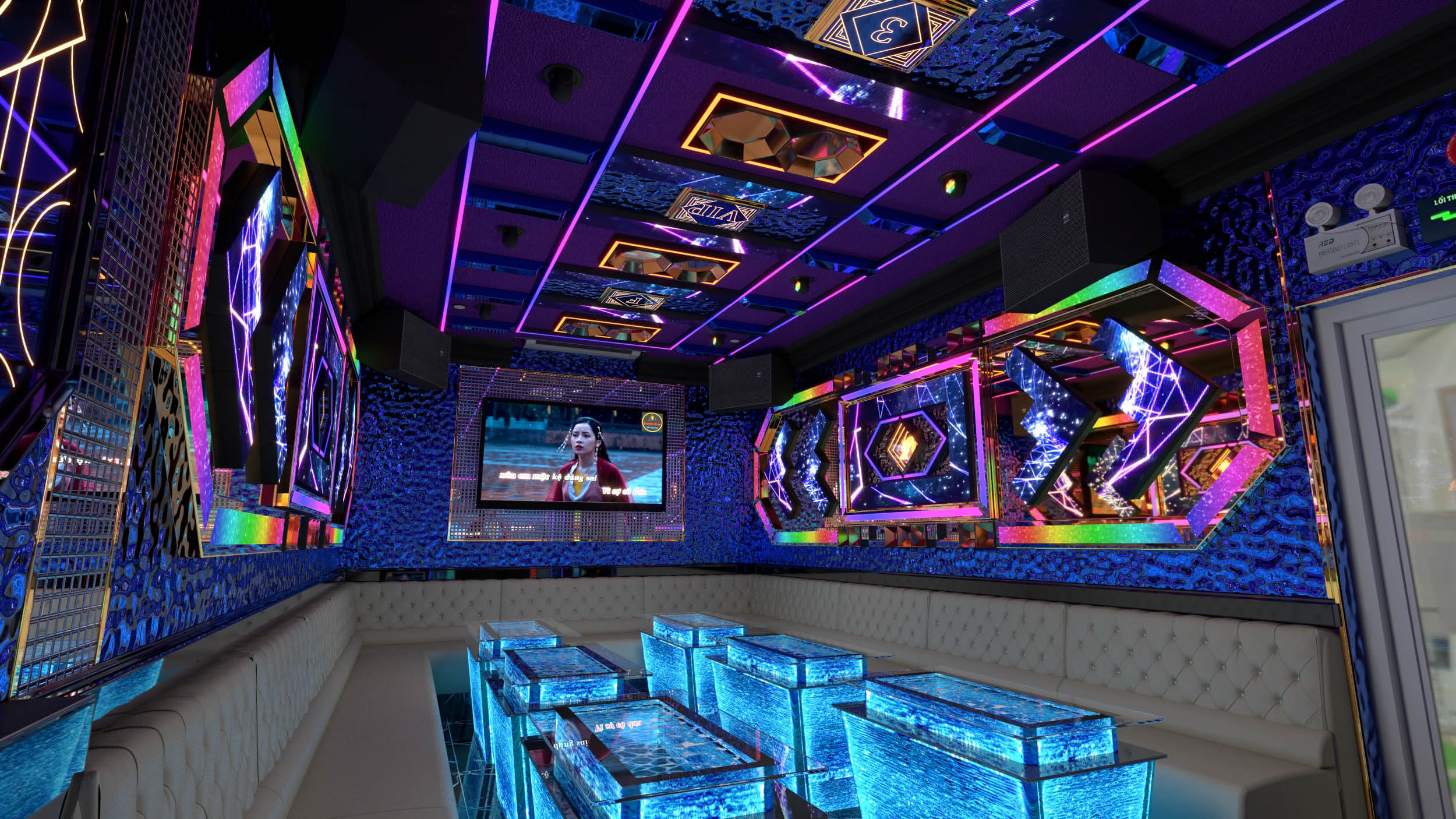 Mẫu phòng karaoke gia đình hiện đại.