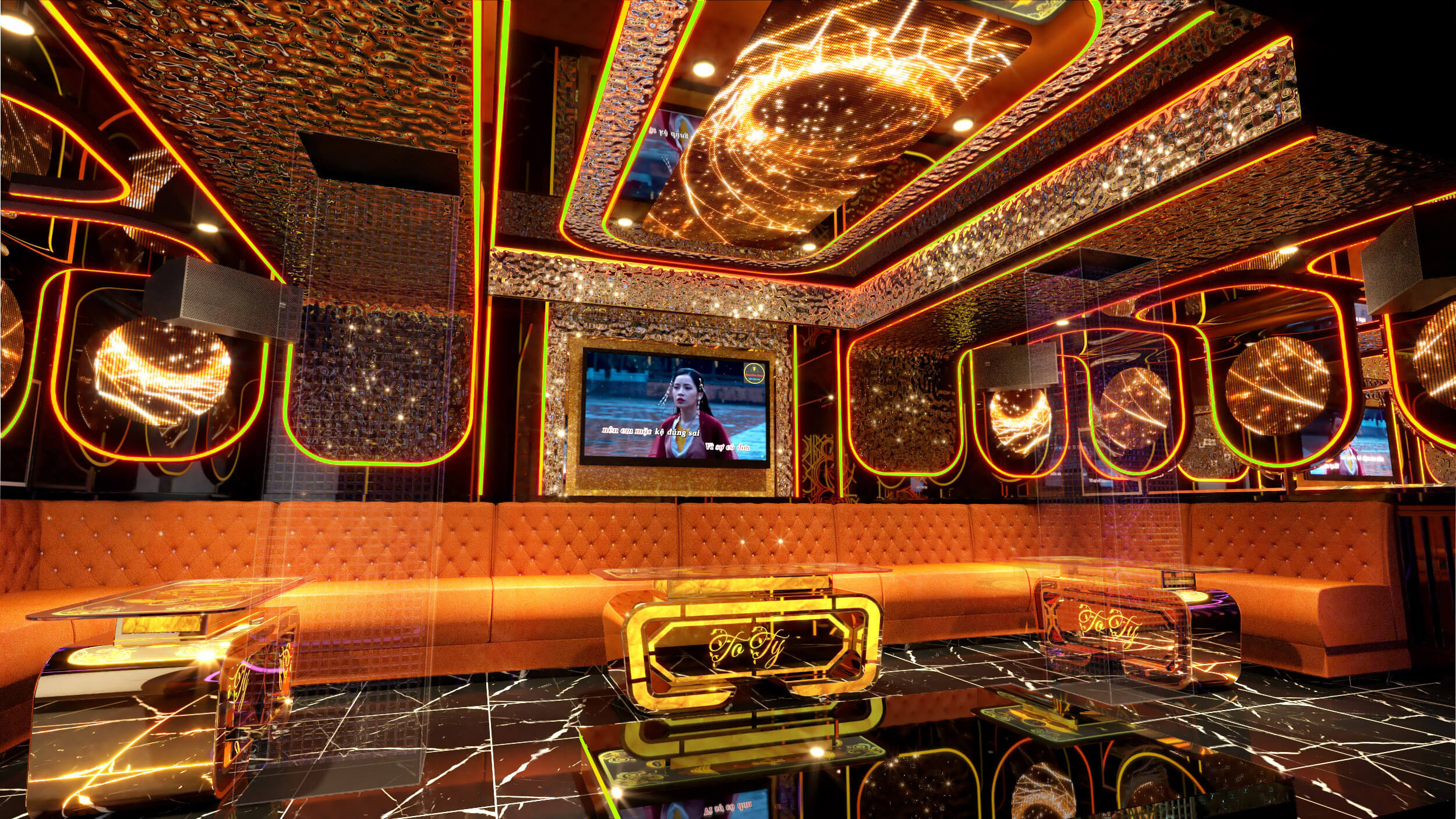 Mẫu phòng karaoke gia đình hiện đại