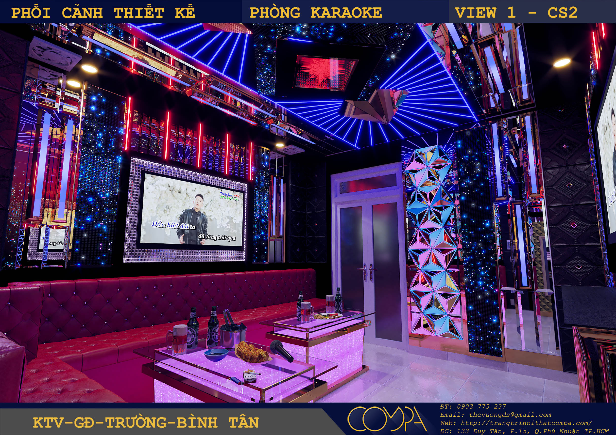 Mẫu thiết kế phòng karaoke gia đình