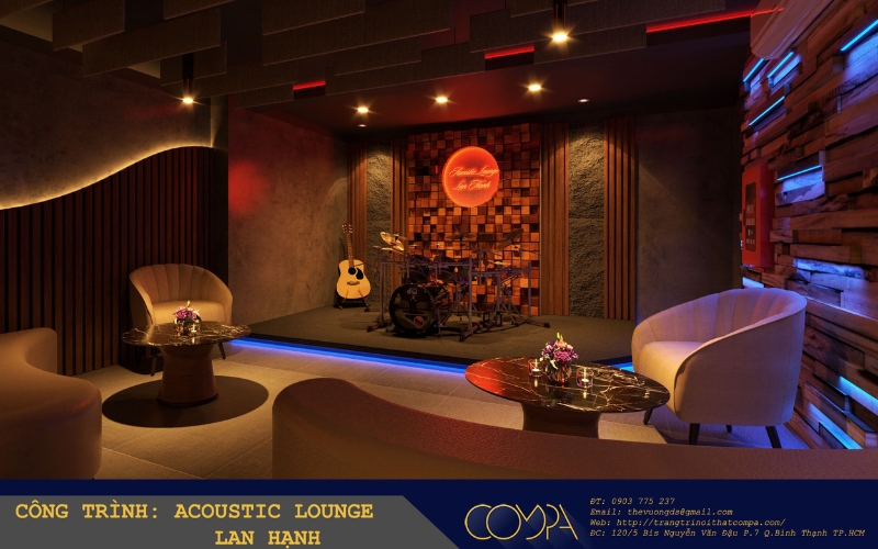 Thiết kế nội thất phòng trà