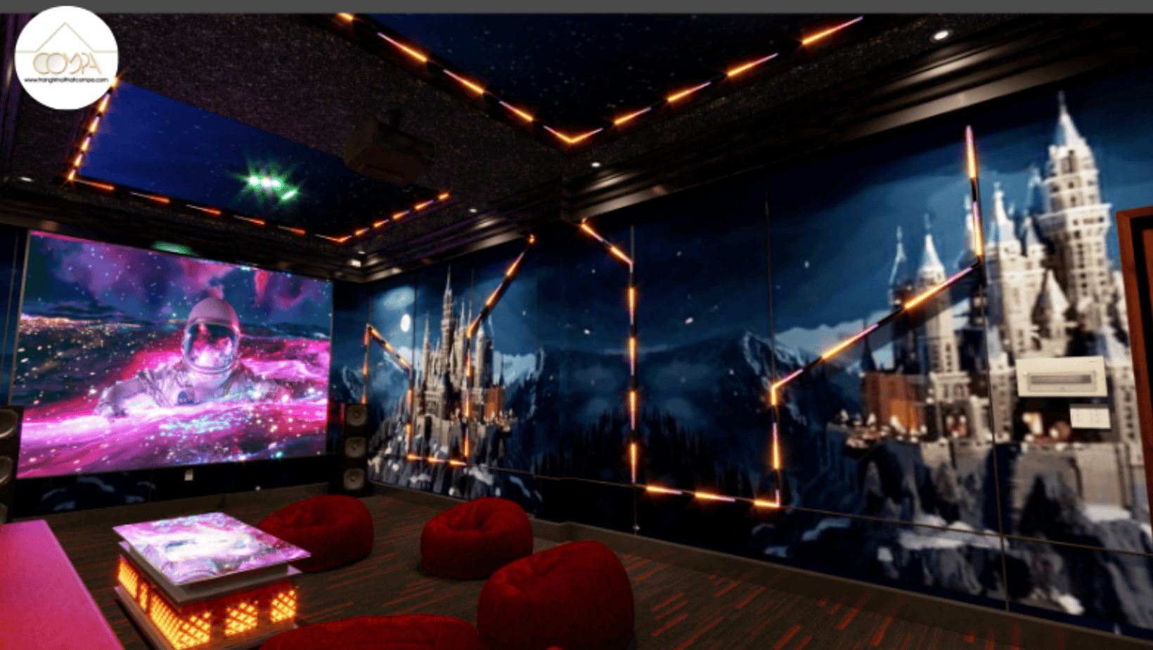 HÌNH ẢNH THI CÔNG THỰC TẾ PHÒNG KARAOKE - MẪU PHÒNG VỚI CHI PHÍ ĐẦU TƯ THẤP