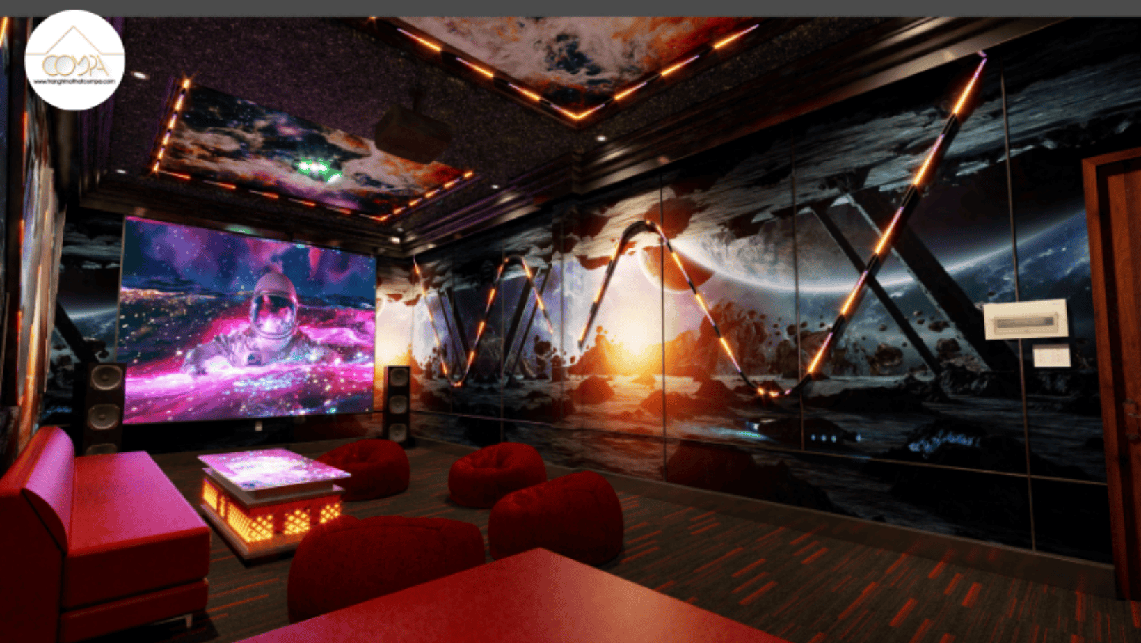 HÌNH ẢNH THI CÔNG THỰC TẾ PHÒNG KARAOKE - MẪU PHÒNG VỚI CHI PHÍ ĐẦU TƯ THẤP