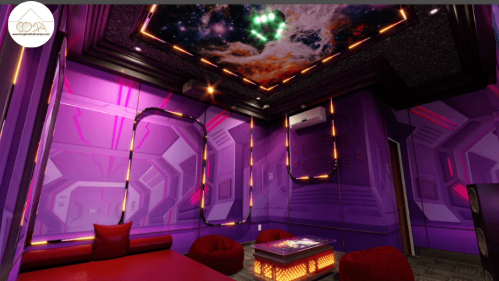 HÌNH ẢNH THI CÔNG THỰC TẾ PHÒNG KARAOKE - MẪU PHÒNG VỚI CHI PHÍ ĐẦU TƯ THẤP