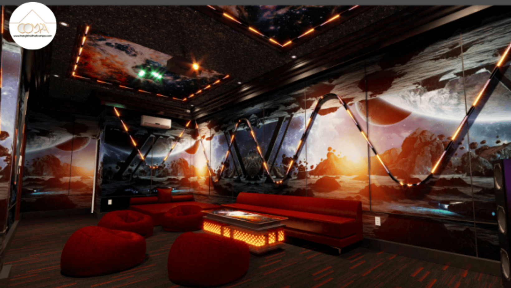 HÌNH ẢNH THI CÔNG THỰC TẾ PHÒNG KARAOKE - MẪU PHÒNG VỚI CHI PHÍ ĐẦU TƯ THẤP