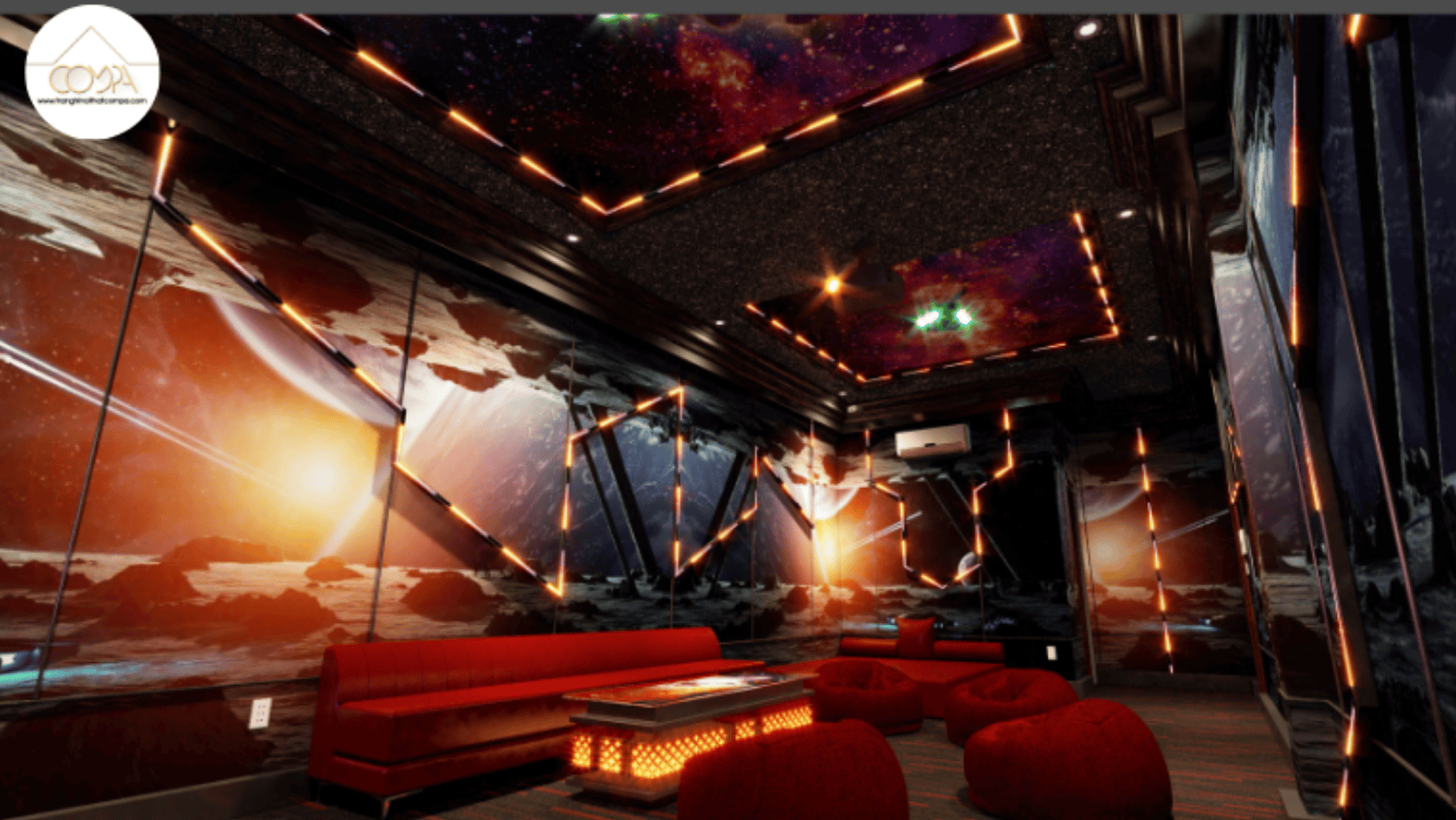 HÌNH ẢNH THI CÔNG THỰC TẾ PHÒNG KARAOKE - MẪU PHÒNG VỚI CHI PHÍ ĐẦU TƯ THẤP