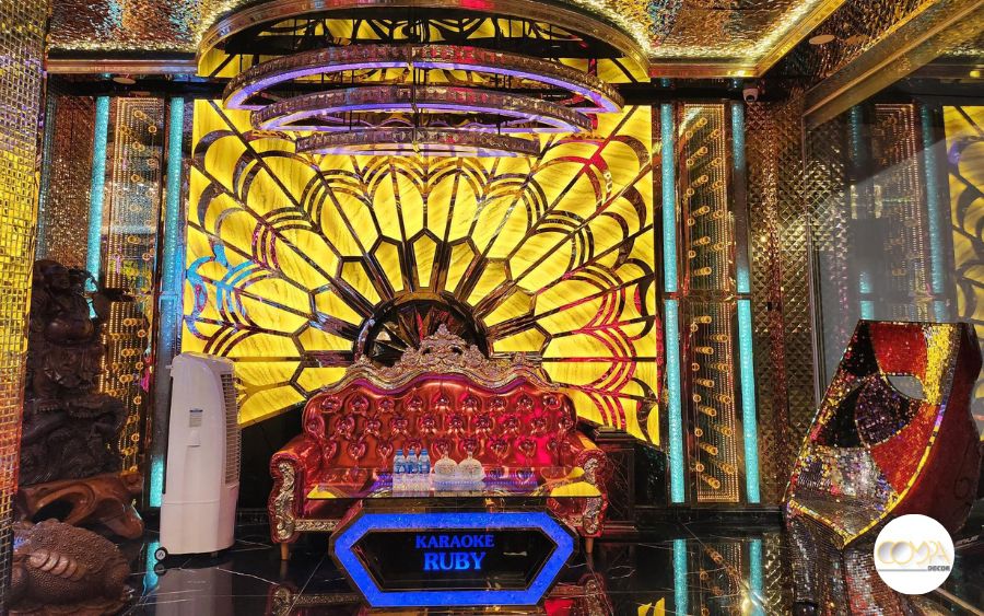 Hình ảnh thực tế thiết kế thi công karaoke Ruby