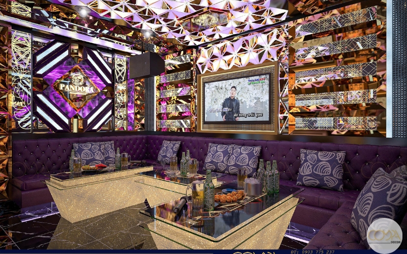 Thiết kế thi công phòng karaoke phong cách sang trọng