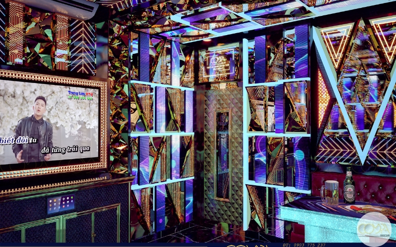 Thiết kế thi công phòng karaoke phong cách sang trọng